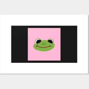 frog (pink) Posters and Art